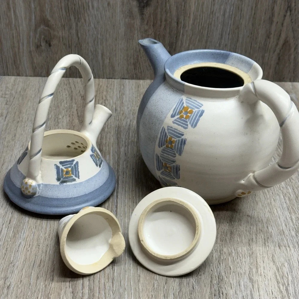 Irish Pottery Teapot Set Whimsical Cottage Core Made in Ireland by Suzanne May